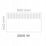 Grzejnik Ścienny Elektryczny Termostat Programator Konwektor 2500W Biały