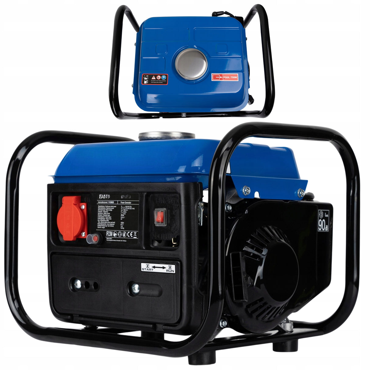 Agregat Generator Prądu 750W Przenośny Cichy Lekki Prądotwórczy 2KM 230V