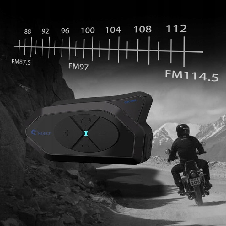 Interkom Motocyklowy Polski Intercom 1200m, Radio FM Bluetooth, Głośniki HD