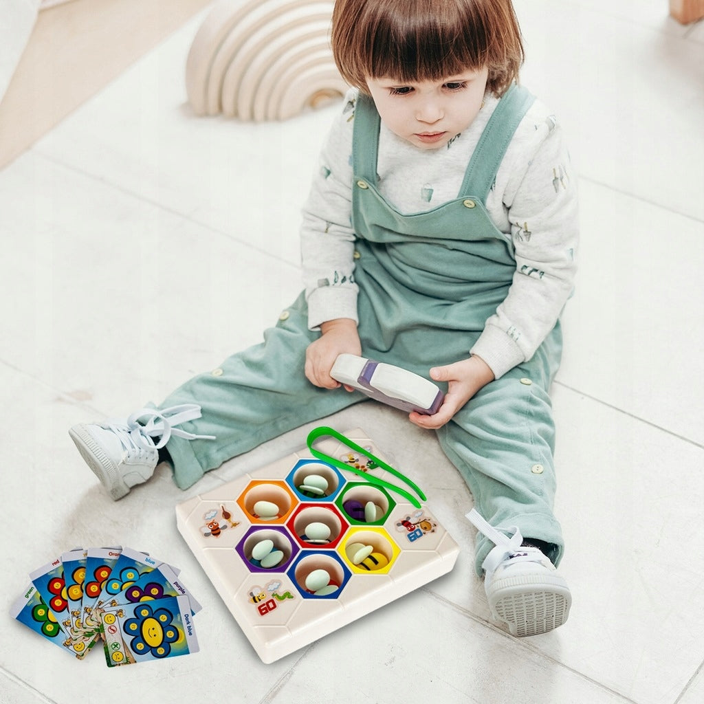 Pracowite Pszczółki Montessori Zręcznościowa Układanka Gra Plaster Miodu