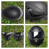 Kask Szczękowy Motocyklowy pod Interkom Blenda Czarny Mat 59-59cm Rozmiar L