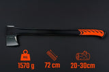 Siekiera do Łupania Drewna Drzewa Rozłupująca Uniwersalna Duża 72cm 1,57 KG