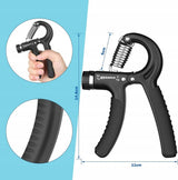 Ściskacz do Ćwiczenia Dłoni Rąk Gripper z Regulacją 5-60 KG 1 Sztuka Czarny