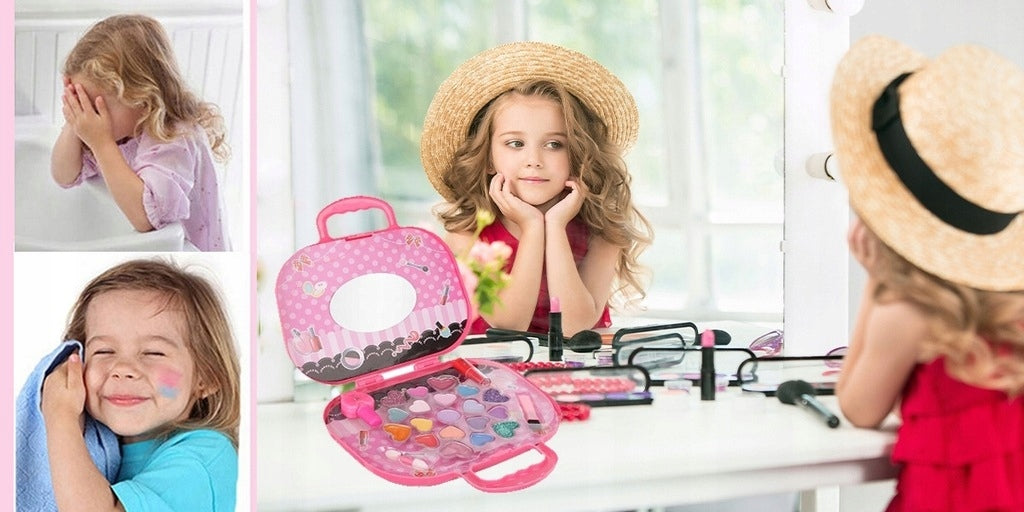 ZESTAW MAKIJAŻU DZIECI MALOWANIE MAKE UP KOSMETYKI