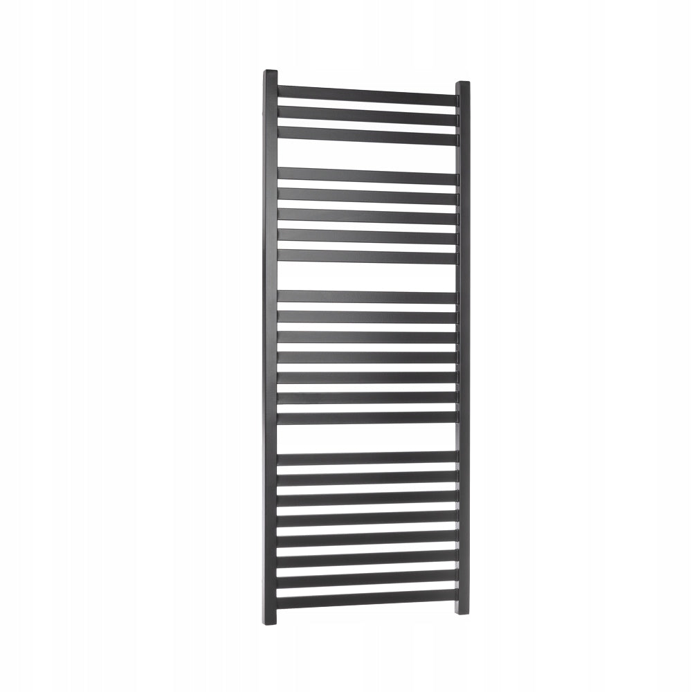 Grzejnik Łazienkowy Dekoracyjny Drabinkowy Wodny 53x135 cm 618 W Czarny Mat