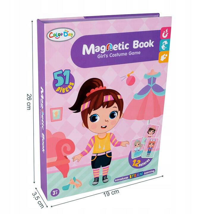Układanka Magnetyczna Magnetyczne Ubranka dla Dziewczynki Puzzle Edukacyjne