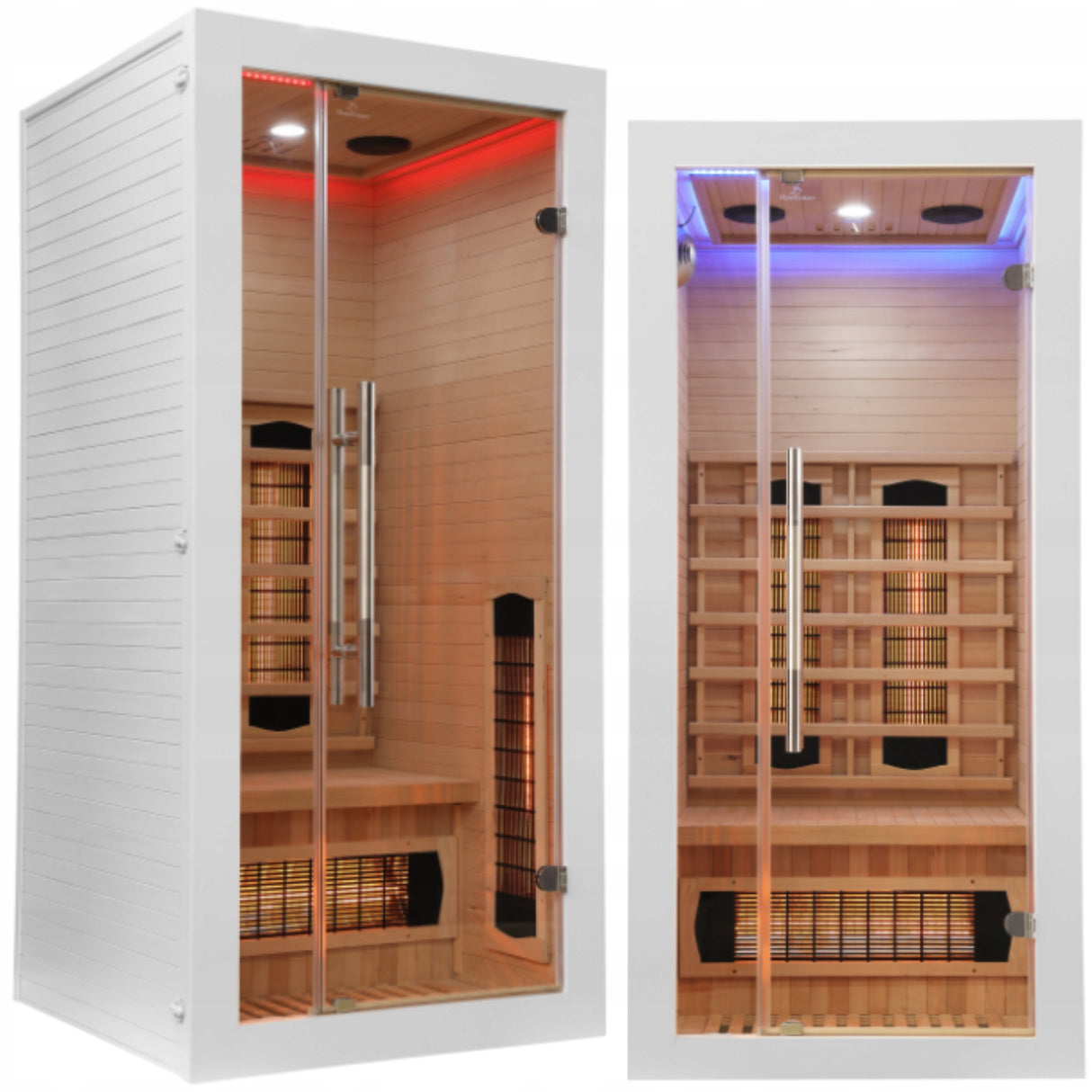 Sauna Jednoosobowa Infrared na 1 Osobę Domowe Spa Aurora Heat Biała
