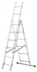 Drabina Aluminiowa produkt POLSKI + GRATIS Wielofunkcyjna 3x8 stopni