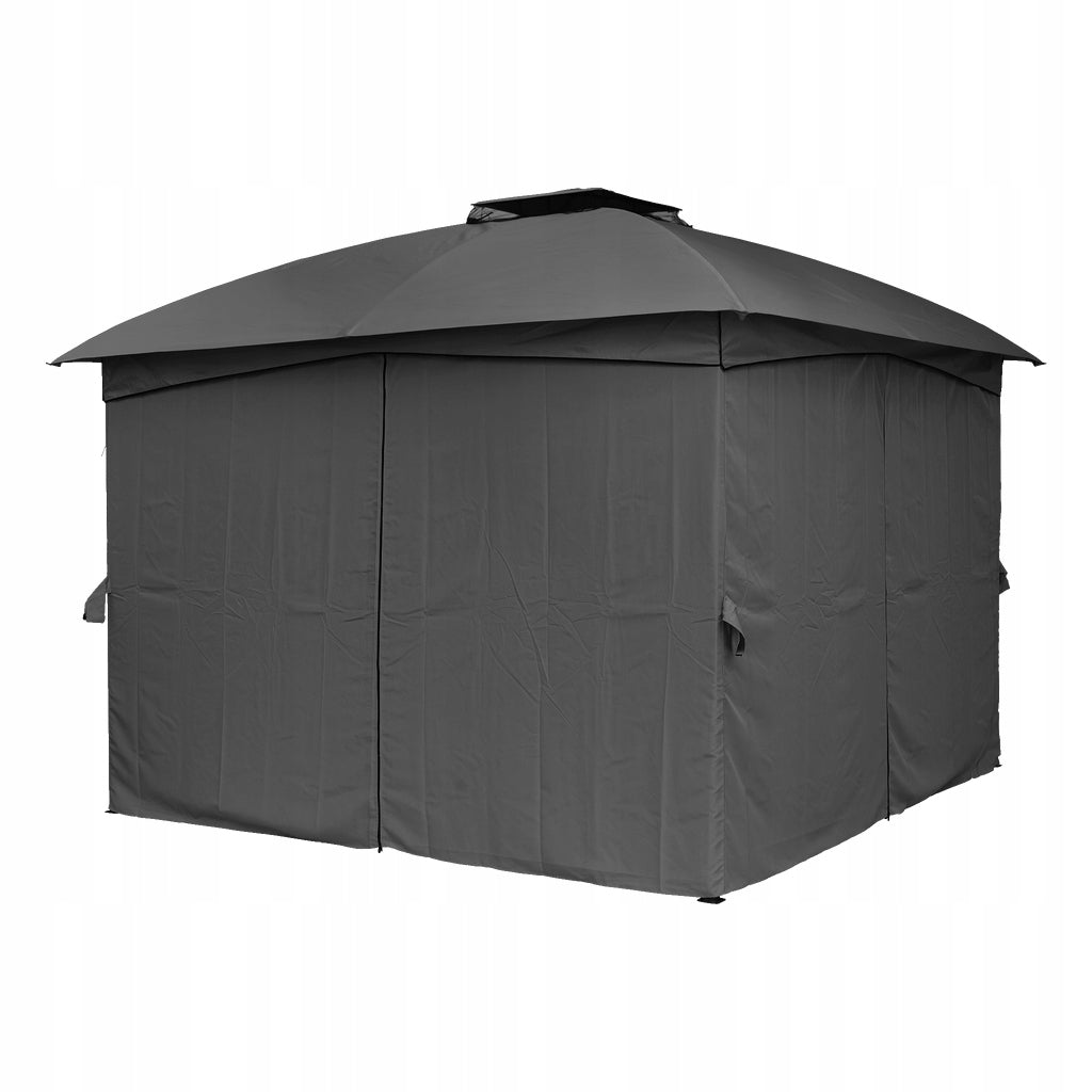 Pawilon Ogrodowy Altana 4 cianki Szara 3,3x3,3x2,7 m Stabilna Rama