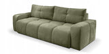 Sofa z Funkcją Spania Pojemnikiem Oliwkowo-Zielona Tkanina Perfect Harmony