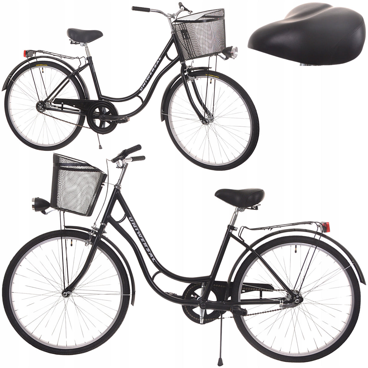 Rower Damski Męski Damka Miejski Retro + Kosz GRATIS WARIANTY Koło 26" Cali