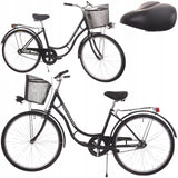 Rower Damski Męski Damka Miejski Retro + Kosz GRATIS WARIANTY Koło 26" Cali