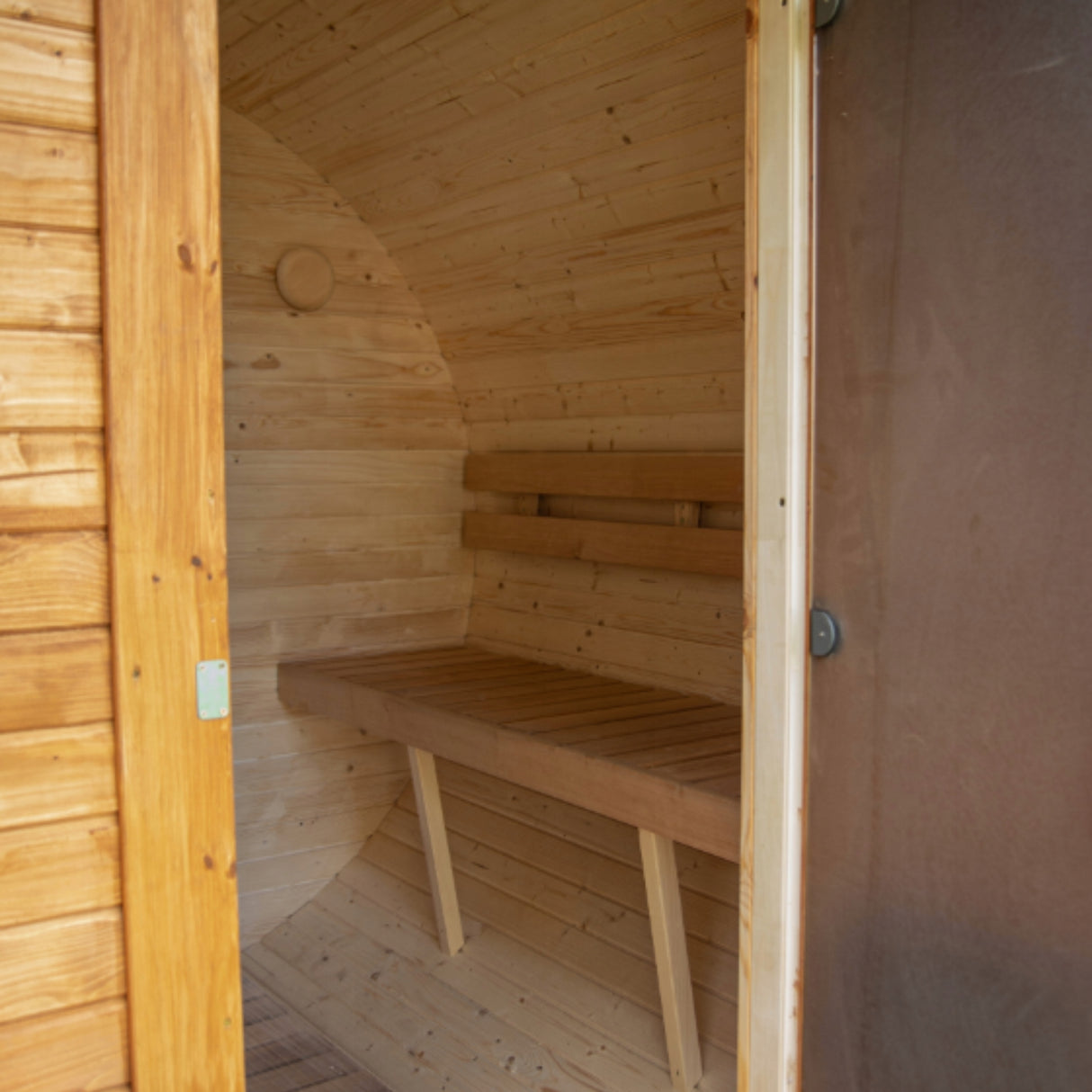 Sauna Ogrodowa Beczka ze Szwedzkiego Drewna Samodzielny Montaż 240x220 cm