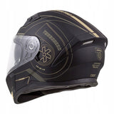 Kask Motocyklowy + Czarna Szyba Czarno - Złoty CASSIDA 3.0 GOLD L