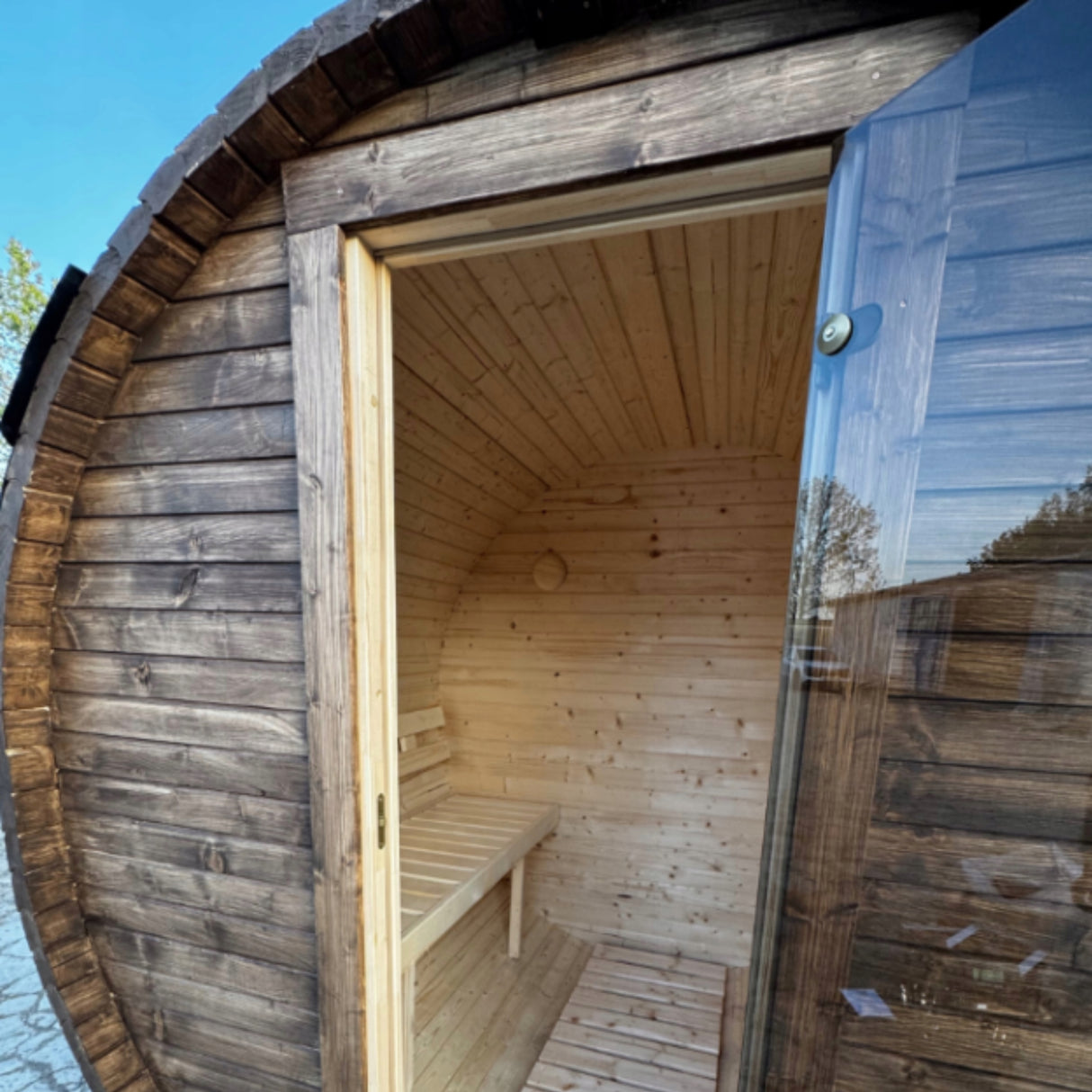 Sauna Ogrodowa Beczka 180 cm z Piecem na Drewno do Samodzielnego Montażu