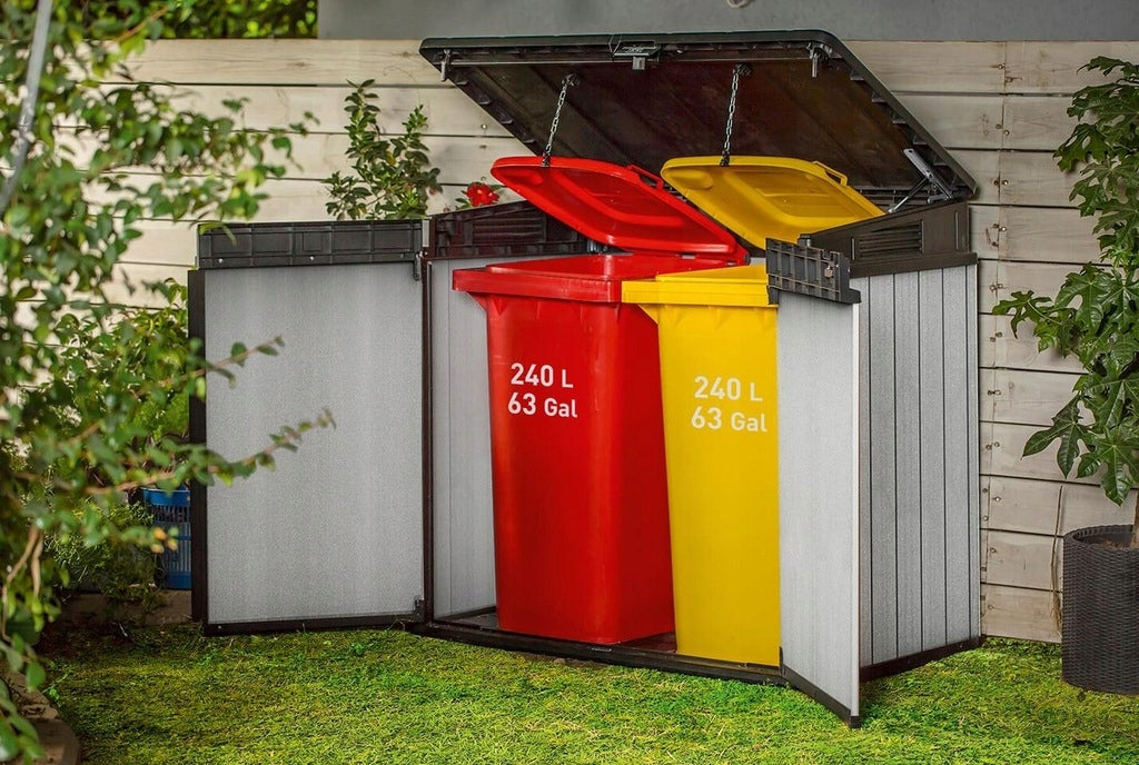 Szafa Ogrodowa Schowek 2x 240L [1150L] 140x82x123,5 cm Pojemnik Na Kosze