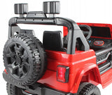 JEEP LT Off Road 4x4, Auto na Akumulator 4 Amortyzatory Czerwony 12V 7Ah