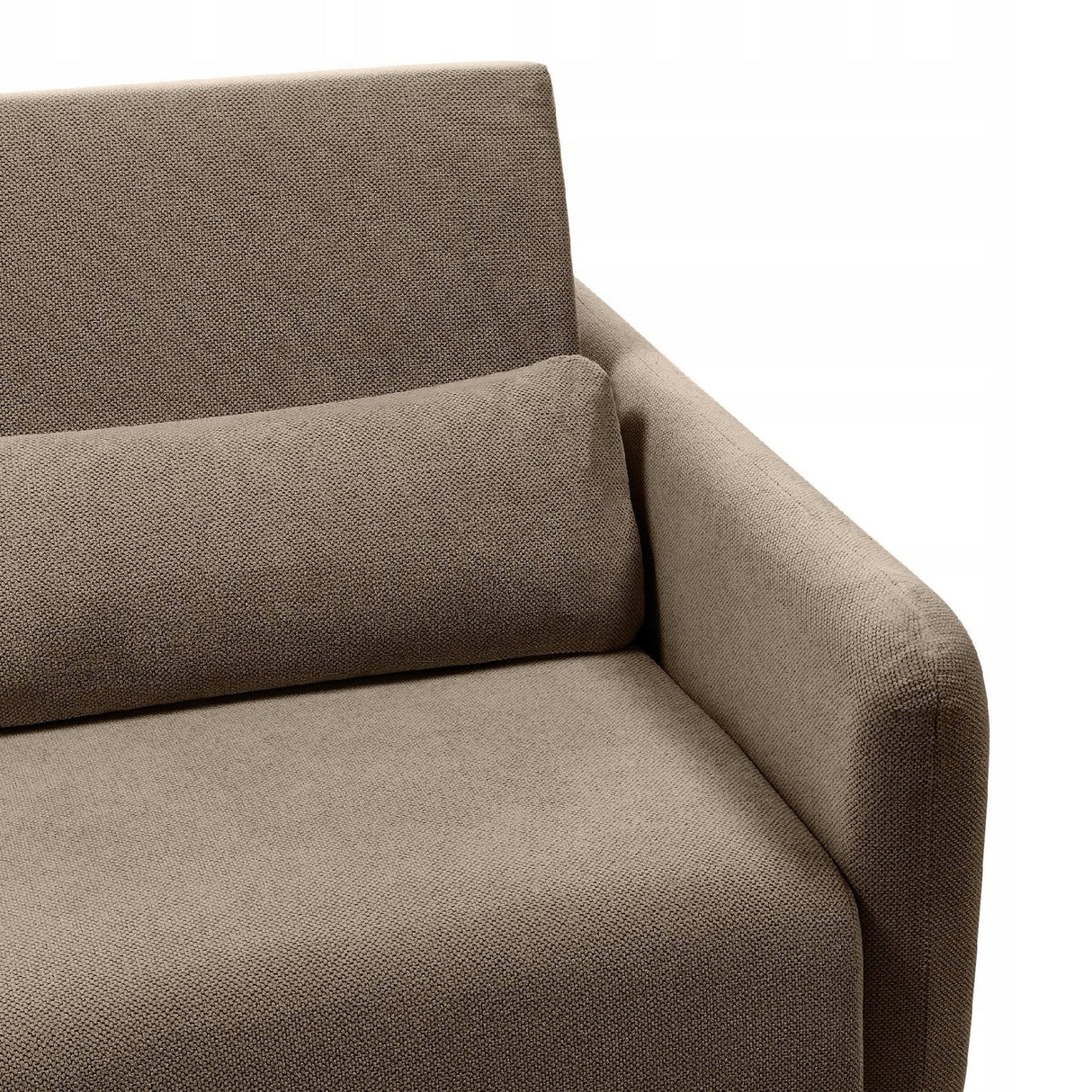 Sofa Rozkładana z Funkcją Spania i Pojemnikiem Brązowa 160x105/192 cm