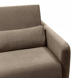 Sofa Rozkładana z Funkcją Spania i Pojemnikiem Brązowa 160x105/192 cm