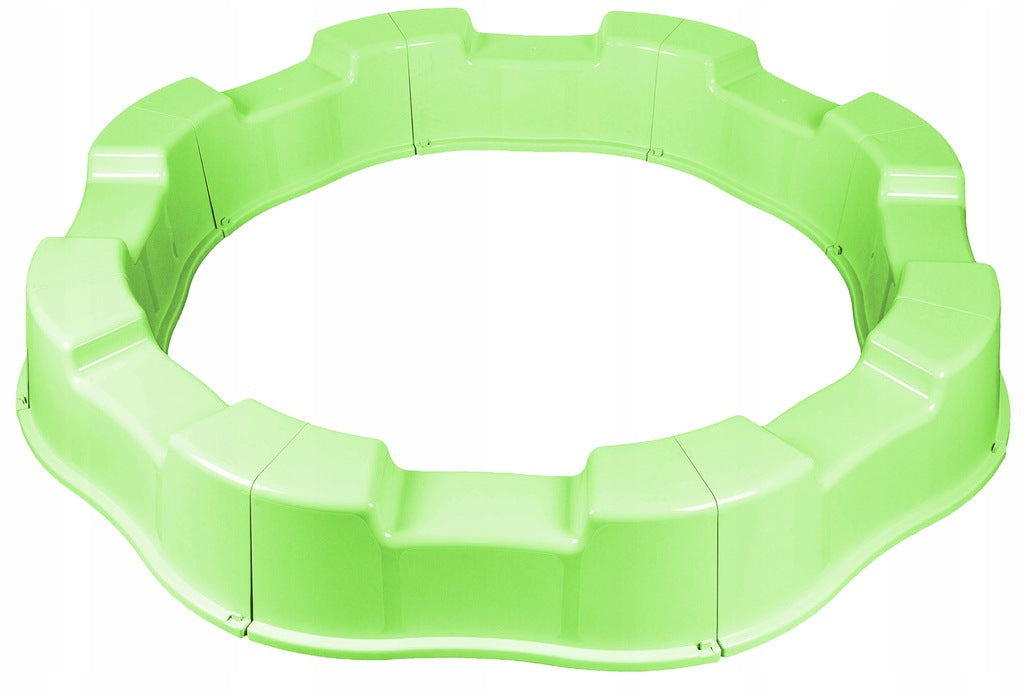 Duża Piaskownica Plastikowa Rozkładana Zielona + Plandeka + GRATIS Zabawki