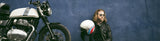 Kask Motocyklowy Elegancki Premium Neo-Retro Nox XL Czarny Mat Skóra Beż
