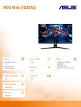 Monitor ASUS XG32AQ 2560x1440 Fast IPS 175 Hz 1ms NVIDIA G-SYNC DisplayHDR
