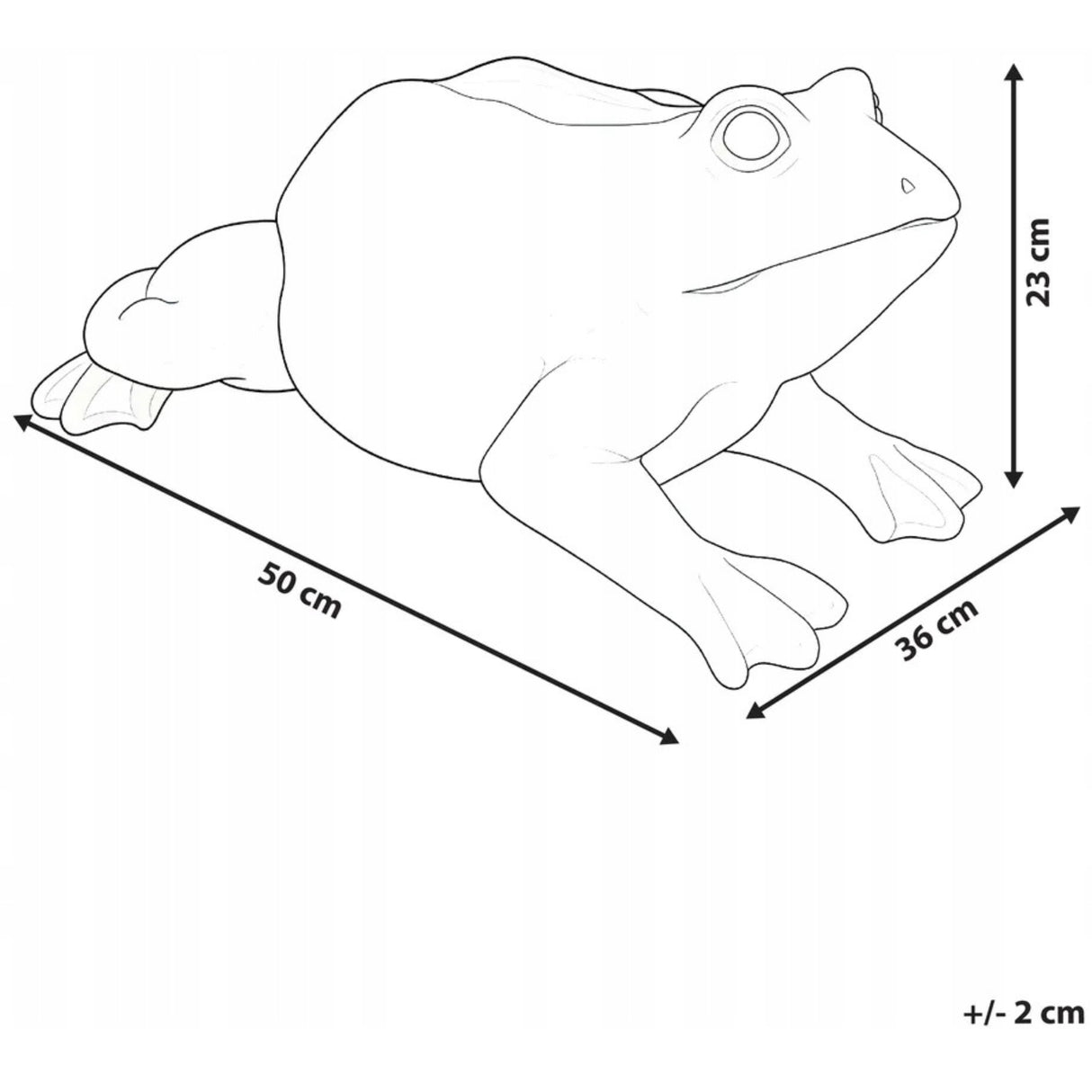 Figurka Ogrodowa Dekoracyjna do Ogrodu Wnętrza Ozdobna Żaba Beżowa 4kg