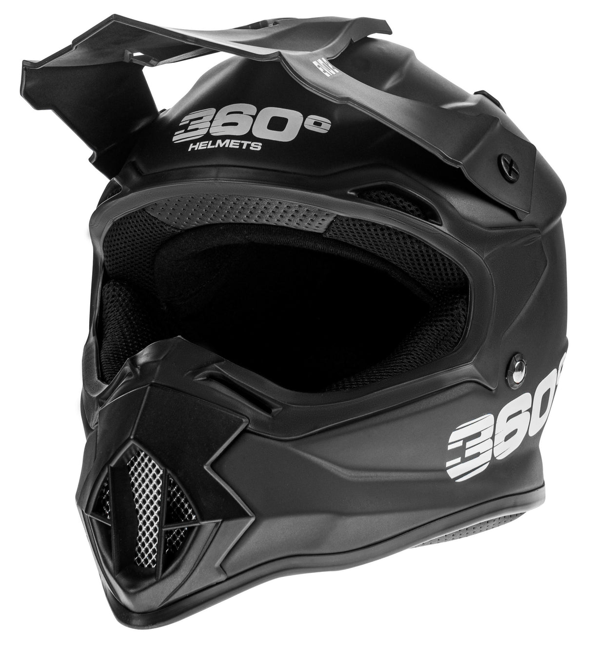 Kask Cross Enduro S Homologacja ECE Daszek Wentylacja Na Quad MTB Czarny