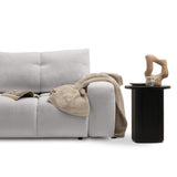 Sofa z Funkcją Spania Pojemnikiem Jasnoszara Tkanina Perfect Harmony