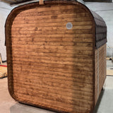 Sauna Ogrodowa Quadro 180 cm Zestaw z Piecem na Drewno i Balią 120 cm
