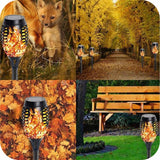 Lampa Solarna Wbijana Czarny grodowa na energię słoneczną 52cm 4 sztuk