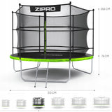 Trampolina ogrodowa z siatką wewnętrzną dla dzieci 304-312cm 10FT POVES