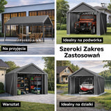 Namiot Garażowy Wodoszczelny Polietylenowy Dach Odporny na Rozerwanie 3x4 m