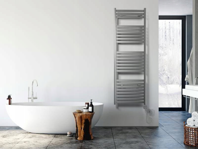 Grzejnik Łazienkowy Elektryczny Dekoracyjny Wodny 60x180 cm 800W Chromowany