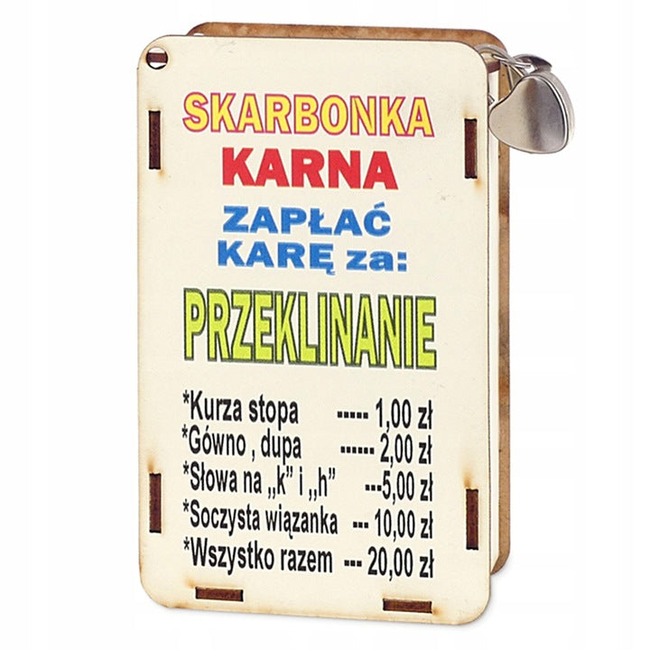 Prezent Walentynki Urodziny SKARBONKA KARNA Niej Niego Na Ślub Kobiety Żony