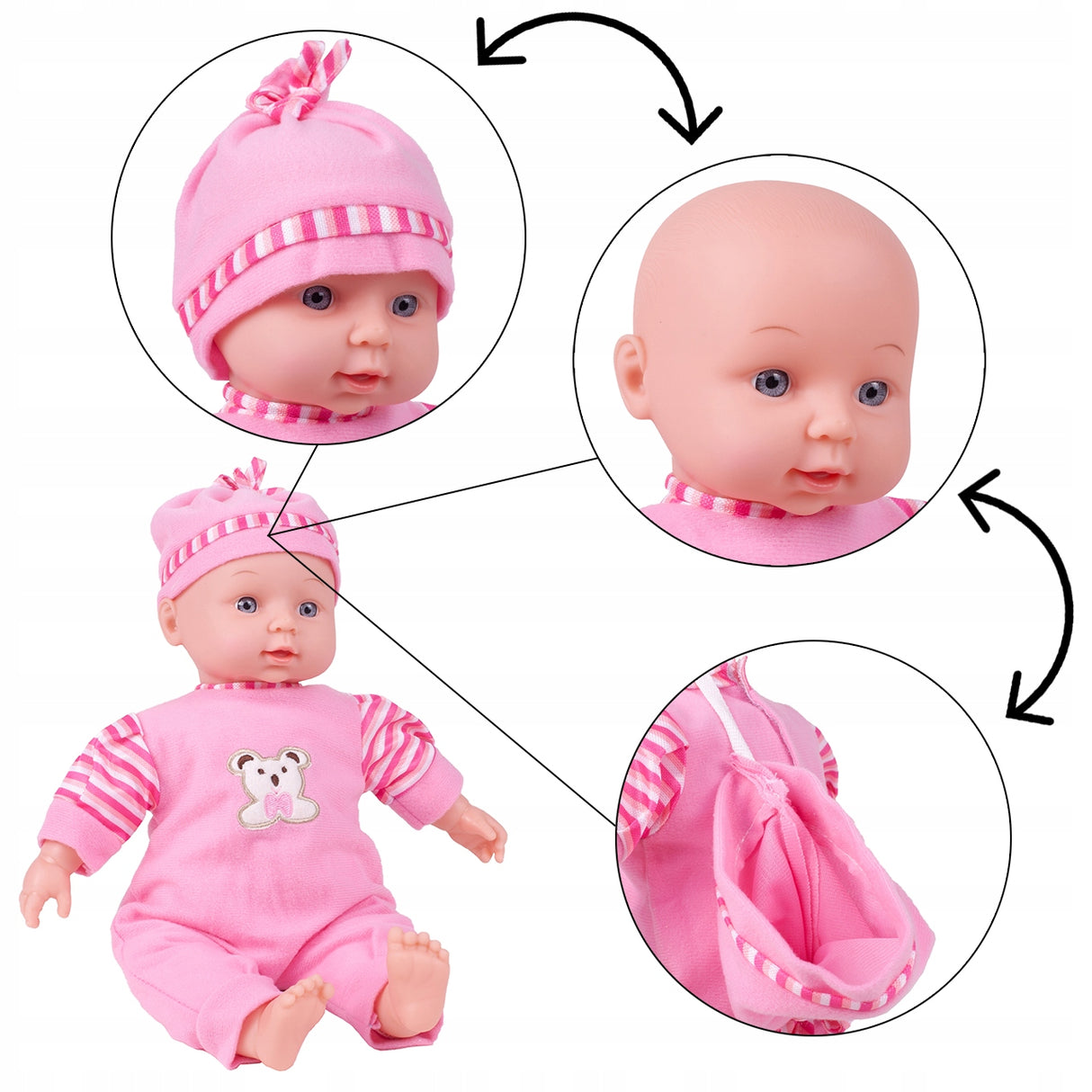 LALKA BOBAS INTERAKTYWNA MÓWI ŚMIEJE ROZMAWIA 34CM