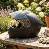 Kask Szczękowy Motocyklowy pod Interkom Blenda Czarny Mat 57-58cm Rozmiar M