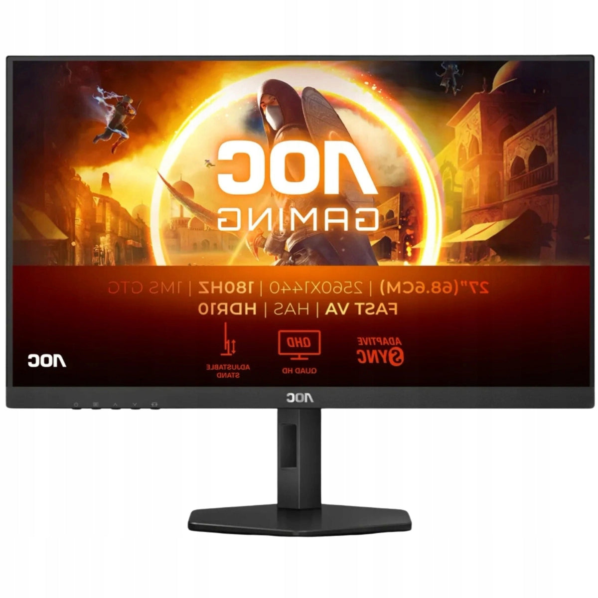 Monitor AOC Q27G4XND 27" Cali Fast VA 180Hz 2560x1440 QHD Czarny 1ms 16:9