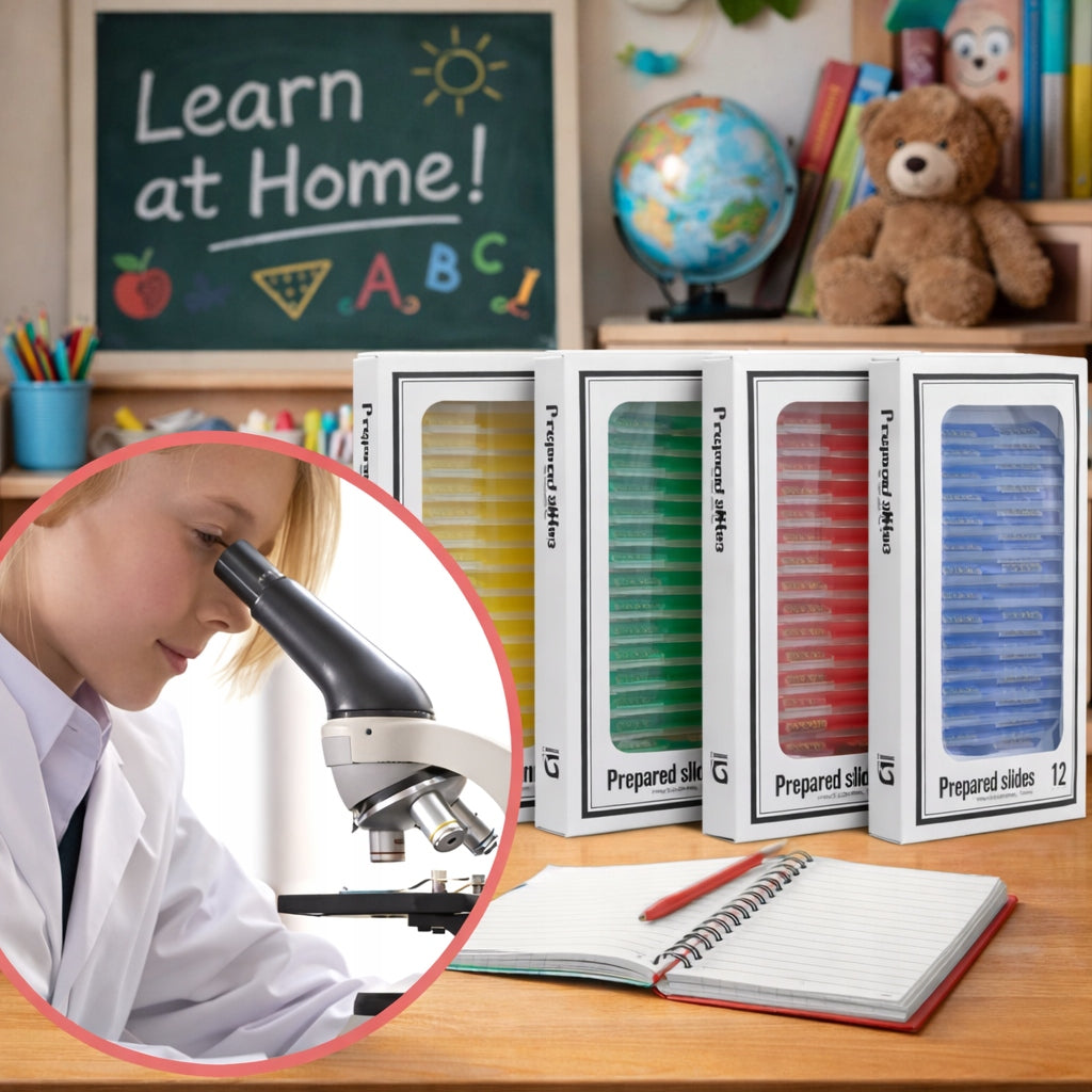 Szkiełka Próbówki Mikroskopowe Próbki Edukacyjne Zestaw 48 Sztuk Próbówek