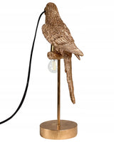 Lampa Złota Papuga Stołowa Elegancka Lampka w Kształcie Papugi 46cm Mosiądz