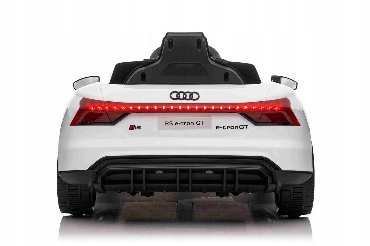 Audi E-Tron RS GT Autko na Akumulator Skóra Biały 12V 7Ah 90W dla Dziecka