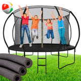 Trampolina Ogrodowa z Drabinką i Siatką Wewnętrzną Domowa Ogroowa 366 cm