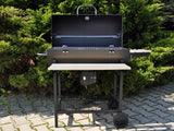Grill Węglowy Ogrodowy Popielnik Pokrowiec 71 x 36 cm 3 Ruszty Termometr