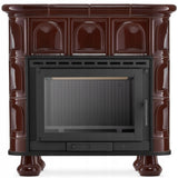 Piecyk Kominek Kaflowy Piec Koza Żeliwny BROWN 13kW Stalowy Ceramiczny