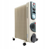 Grzejnik Olejowy 11 Żeberkowy 4000W Turbo Termostat Timer Nadmuch Kaloryfer