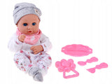 Lalka z Ruchomymi Oczkami Bobas 32 cm Akcesoria do Karmienia Niemowlak