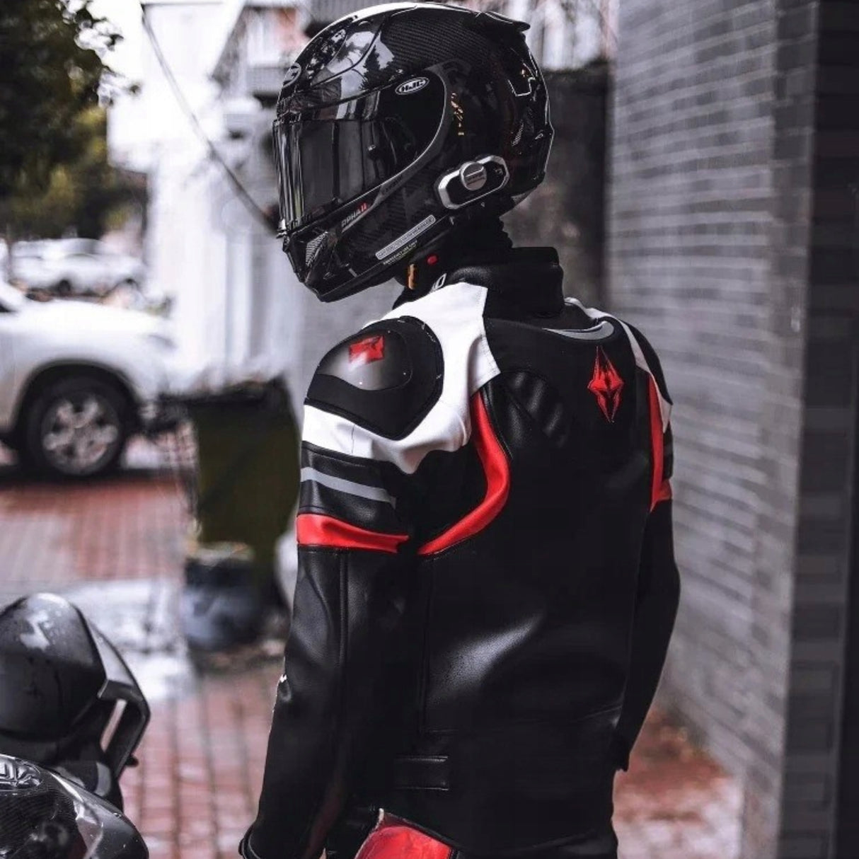 Motocyklowa Kurtka Skórzana Odporna na Upadki Wodoodporna Wiatroszczelna M