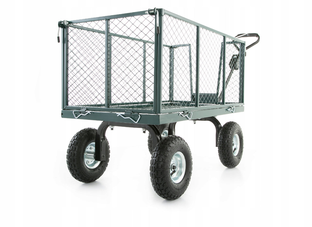 Wózek Transportowy Rozkładany Ogrodowy Taczka Przyczepka Burty 450 kg 250L