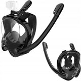Maska do Snorkelingu Nurkowania Pełno-twarzowa z Dwoma Rurkami Rozmiar L/XL
