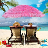 Parasol Plażowy Duży Ogrodowy Hawajski Łamany Taras Plaża 150 Cm RÓŻOWY